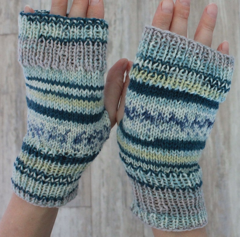 Arm warmers Fingerless gloves Hand warmers Hand knitted texting gloves READY TO SHIP image 7