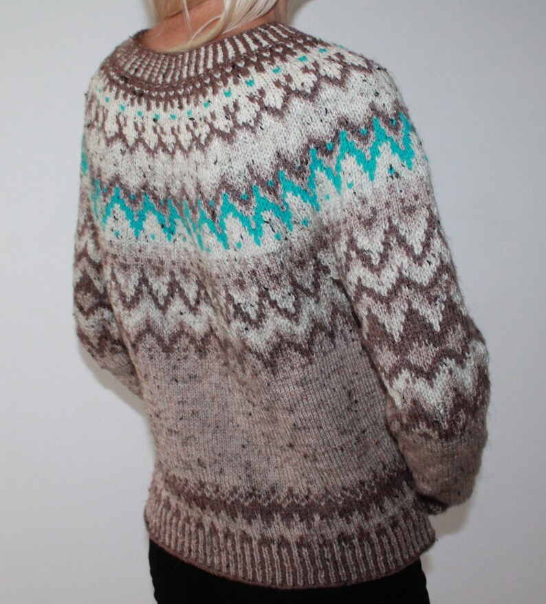 Pull norvégien Fair Isle pull Tricot à la main - Etsy France