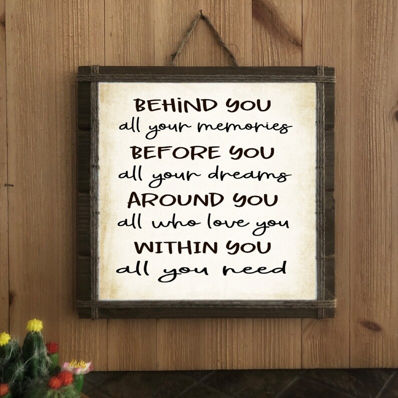 Behind You All Your Memories Memories Wood Sign Wall Art Etsy