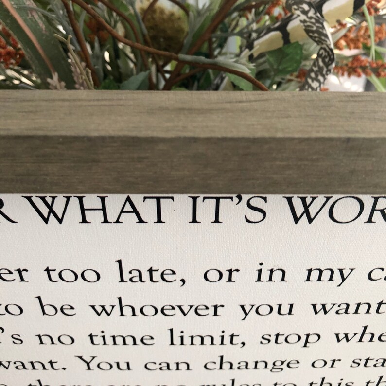 For What It's Worth Benjamin Button Quote F Scott Etsy