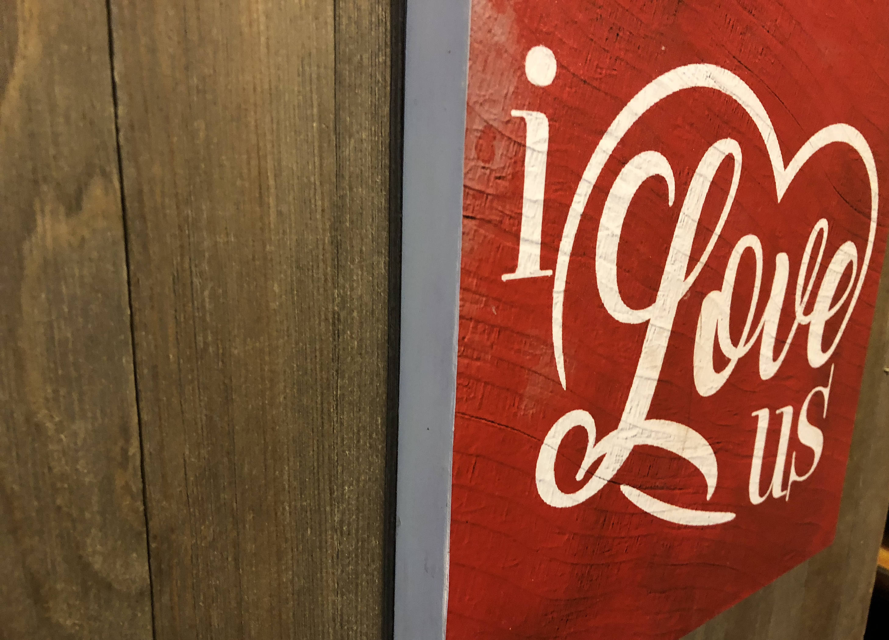 I LOVE US Wood Sign Wood Love Sign Home Decor Wall Hanging Etsy