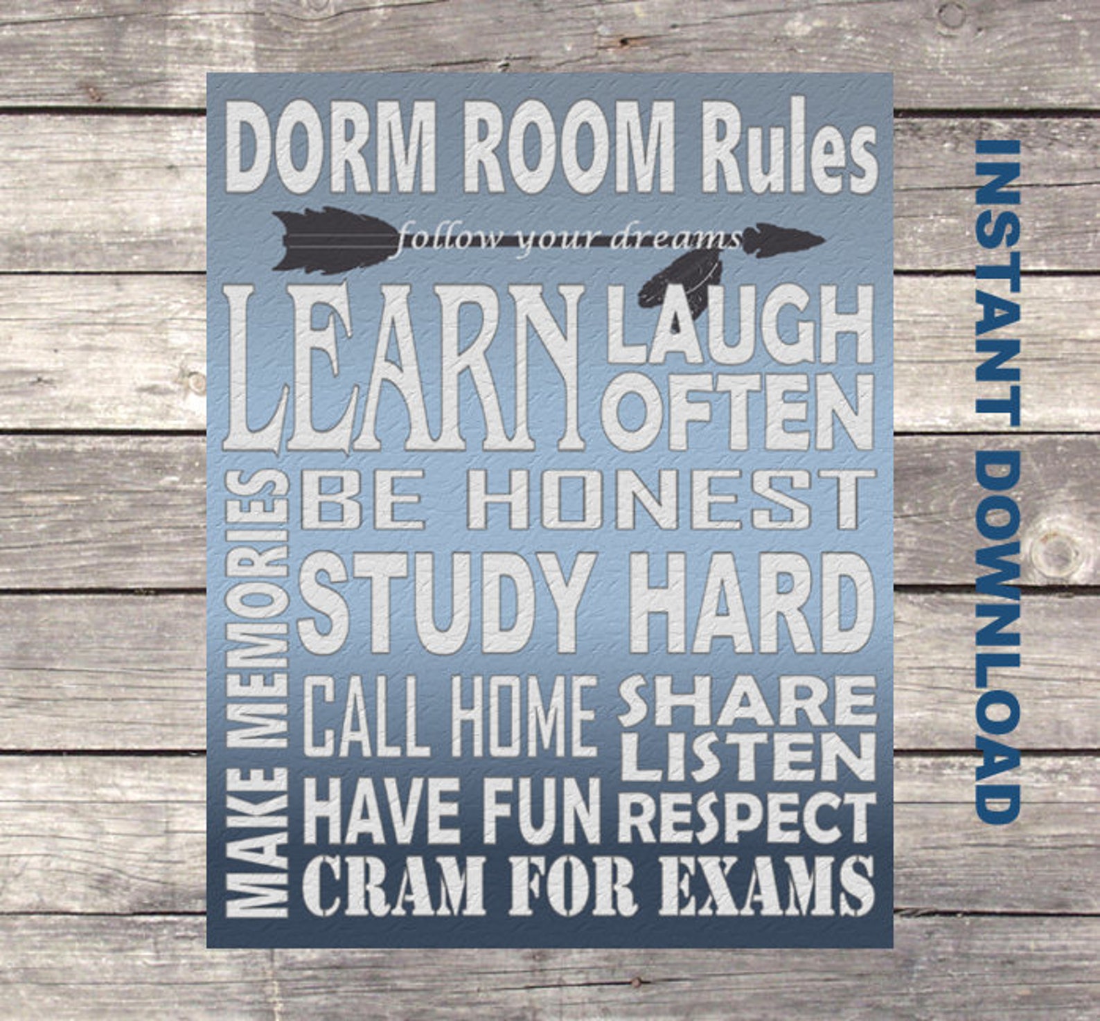 Dorm Room Rules Dorm Sign Dorm Room Decor Dorm Sign Dorm Etsy