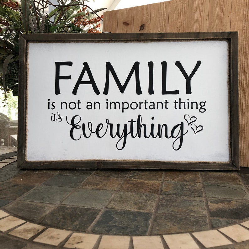 Family is Not an Important Thing It's Everything Sign Wood | Etsy