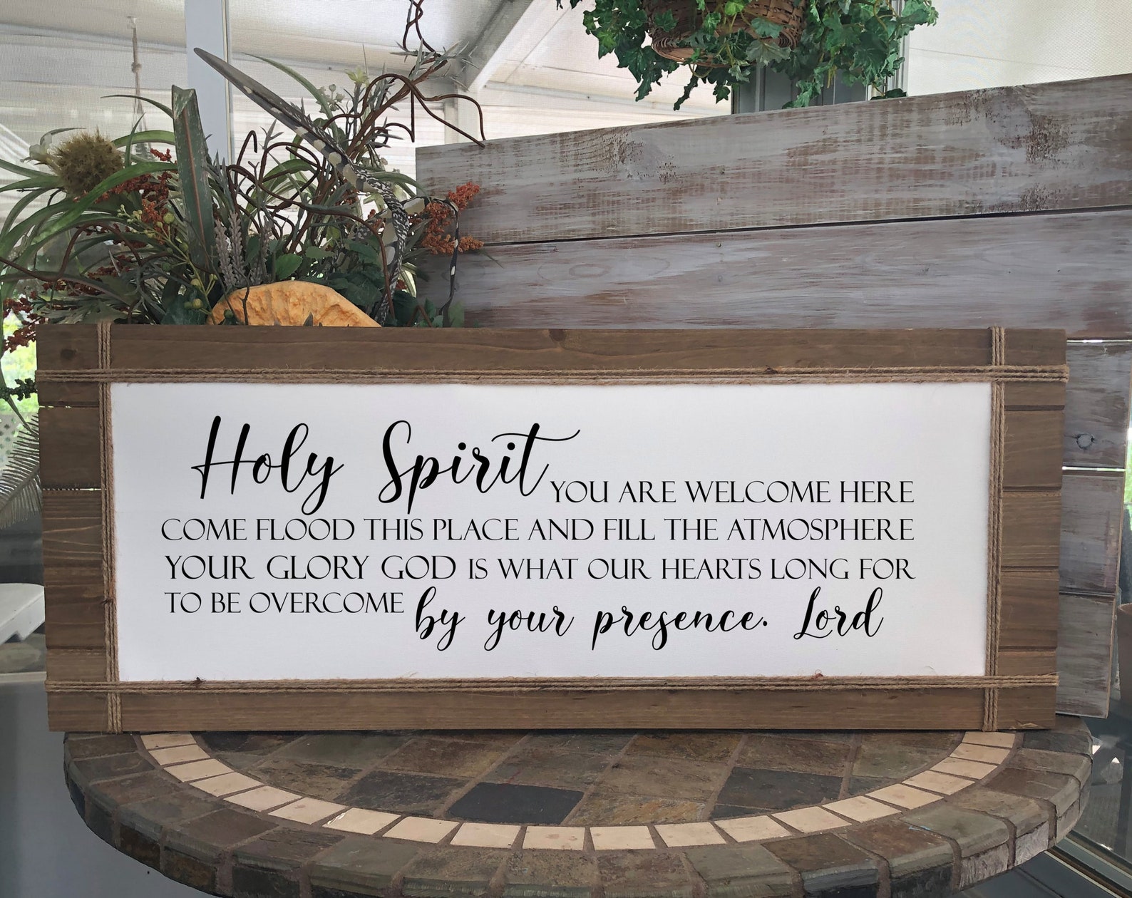 Holy Spirit You Are Here sign Scripture signs Bible Etsy