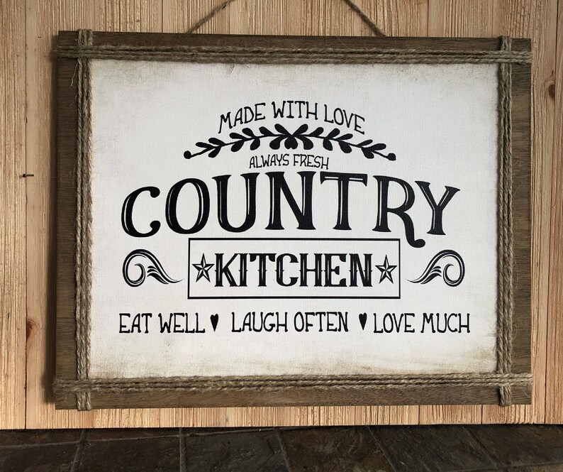 Cocina rural decoración de la cocina signo de la cocina | Etsy