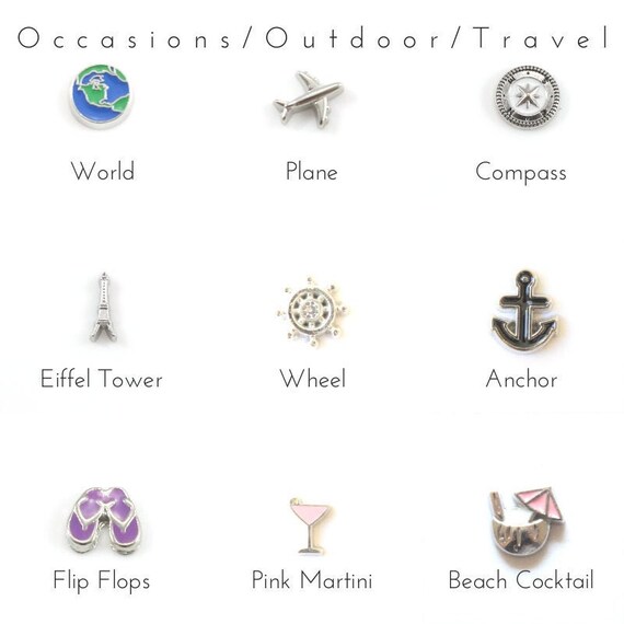 and Travel Floating Charms Floating Locket - UK