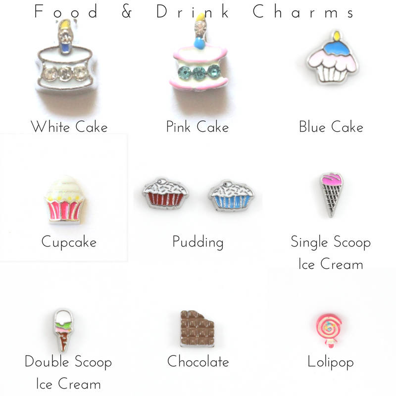 Food and Drink Charms Floating Charms Floating Locket Charms Etsy UK