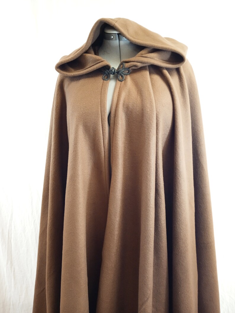 Dark Brown Long Cloak Full Circle Fleece Medieval Etsy