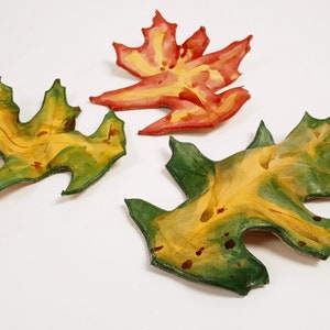 Large Leather Oak Leaf - For Crafting or Home Decor Spring Leaves Fall Leaves