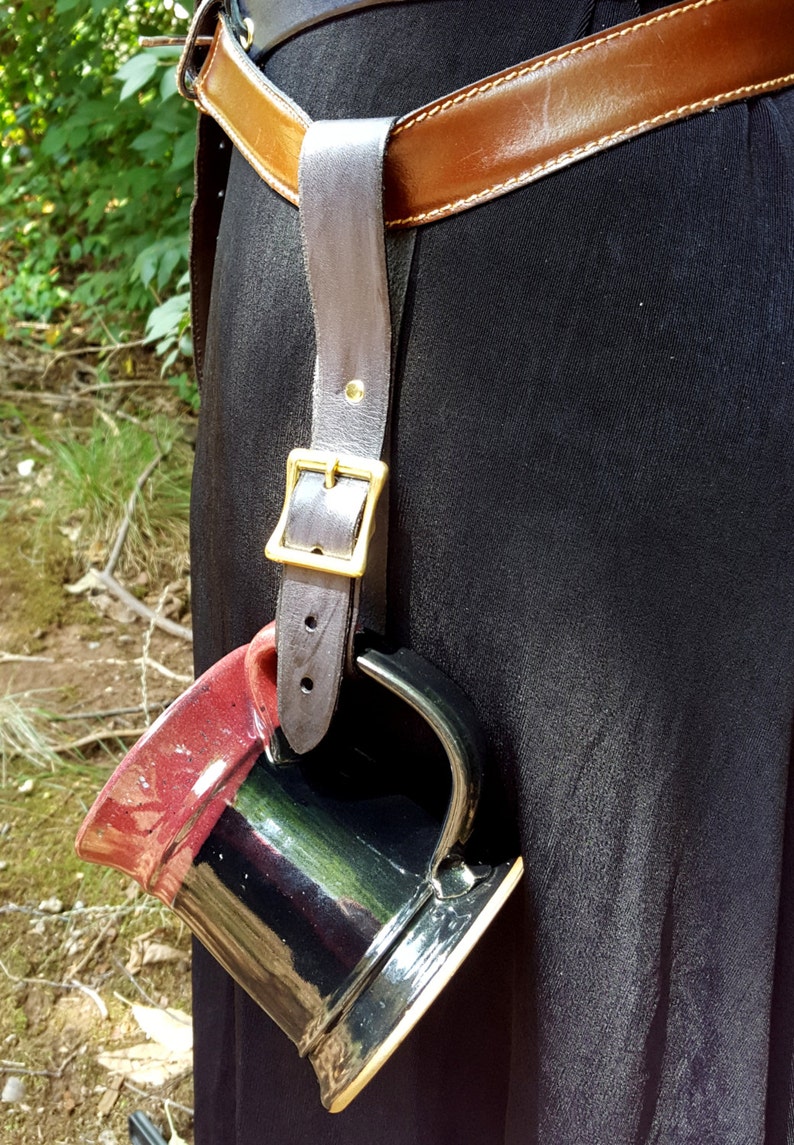 Mug Strap Leather Utility Belt Strap With Buckle Etsy