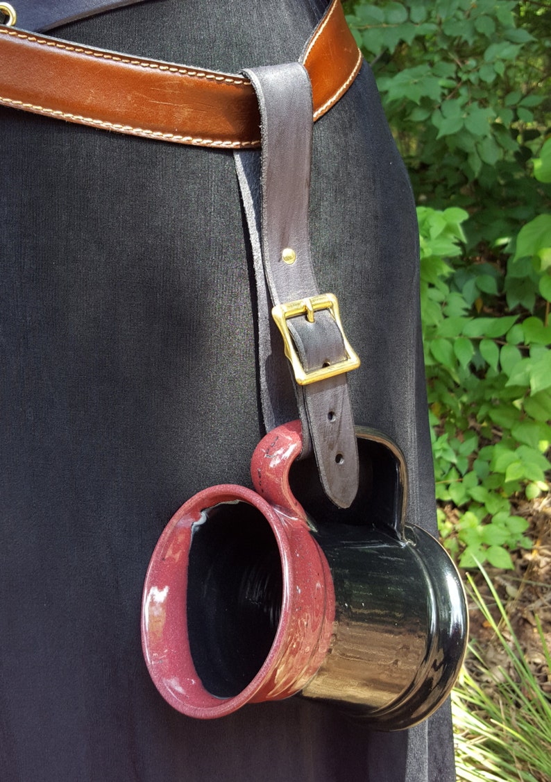 Mug Strap Leather Utility Belt Strap With Buckle Etsy