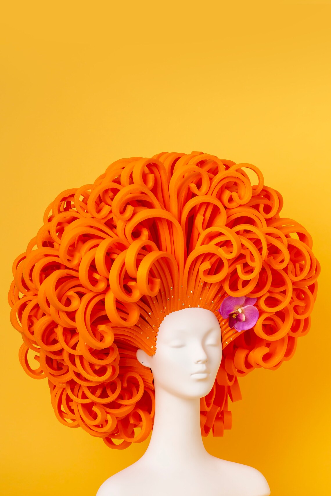 Alyssa foam wig orange Etsy