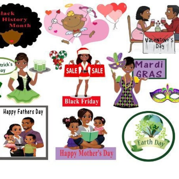 African American Calendar Etsy