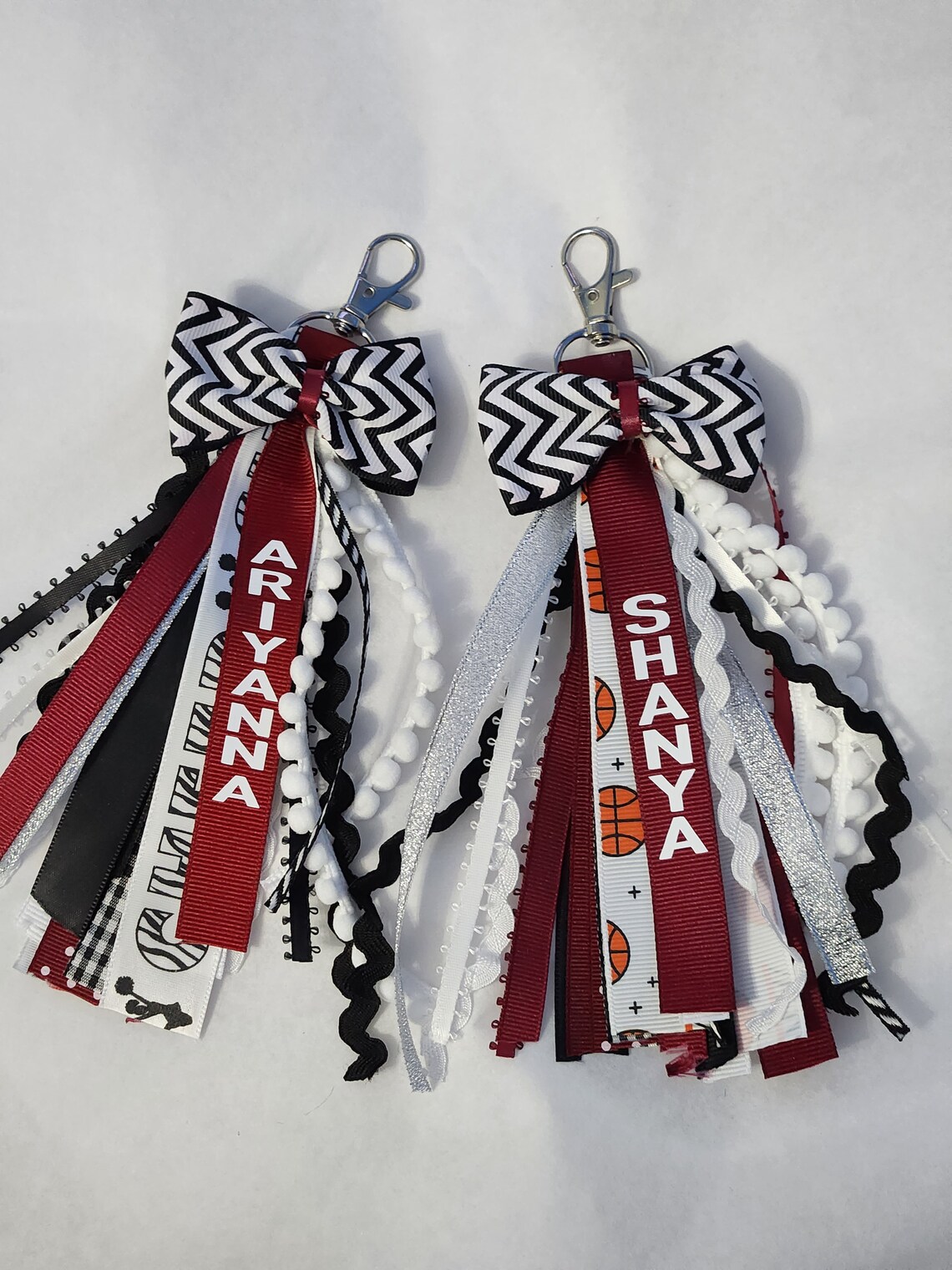 Ribbon Zipper Pull Name Tags Cheer Bag Personalized Name Tag Etsy