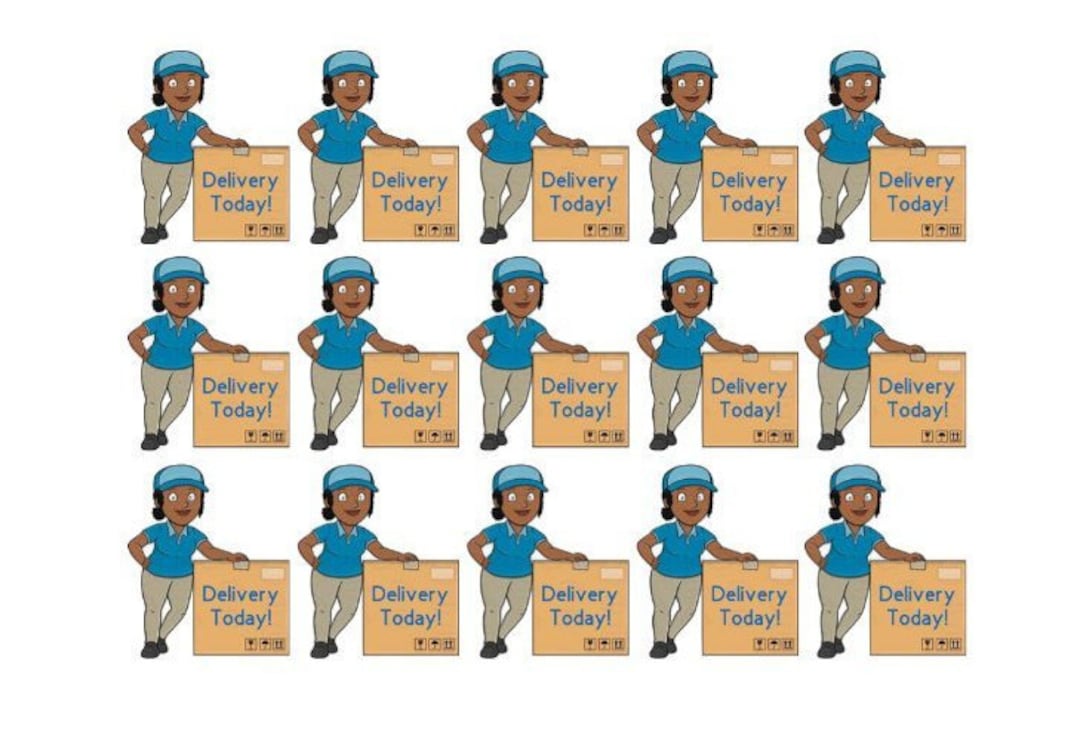15 Mail Package Delivery Female Black African American Stickers - Etsy