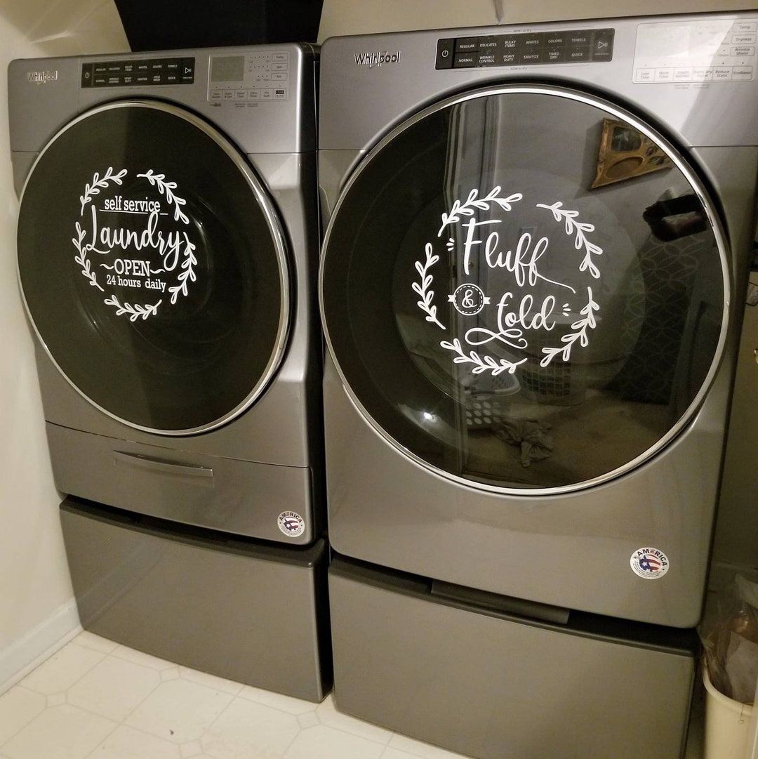 Laundry Room Vinyl Decor Self Service/laundry Fluff and Fold Etsy