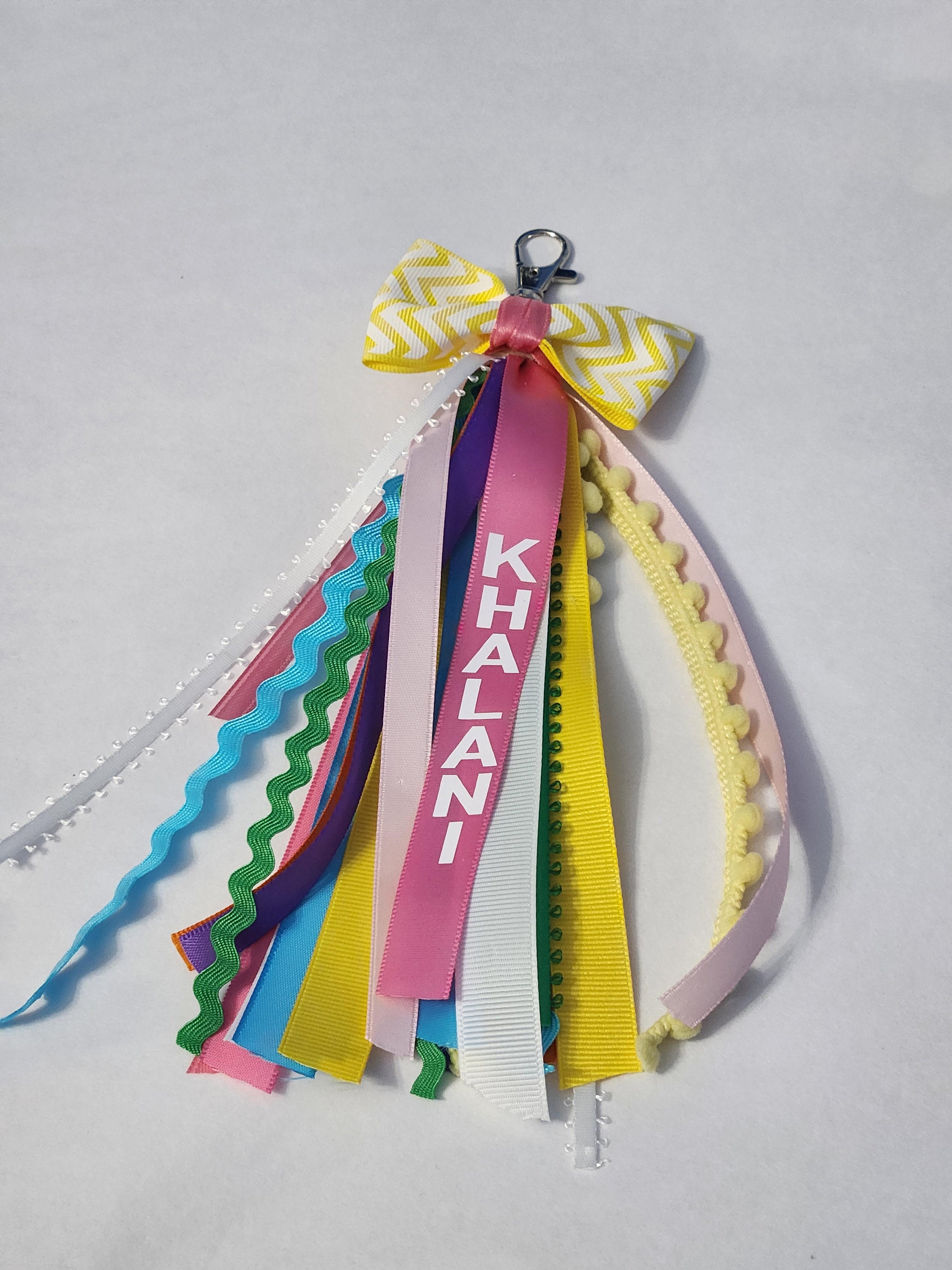 Ribbon Zipper Pull Name Tags Cheer Bag Personalized Name Tag Etsy
