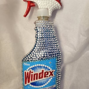 Bling Bedazzled Glass Cleaner bottle, 23 oz W index with free shipping