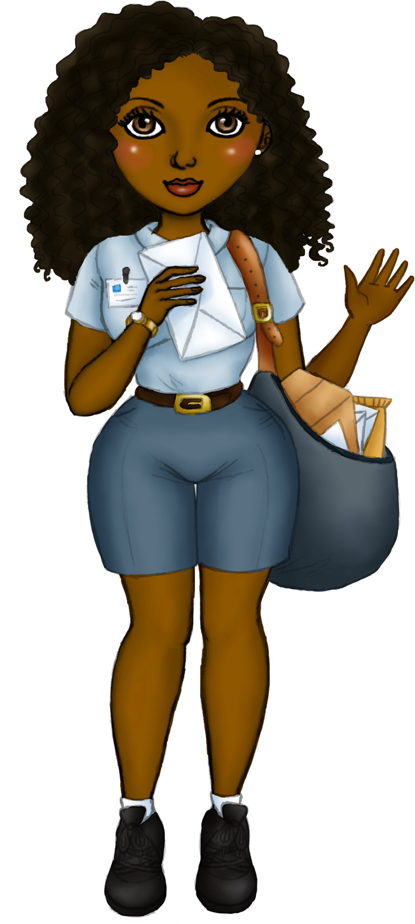 14 Postal worker delivery Female Black African American | Etsy