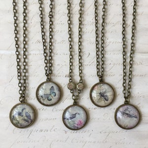 Vintage Style Glass Dome Necklaces