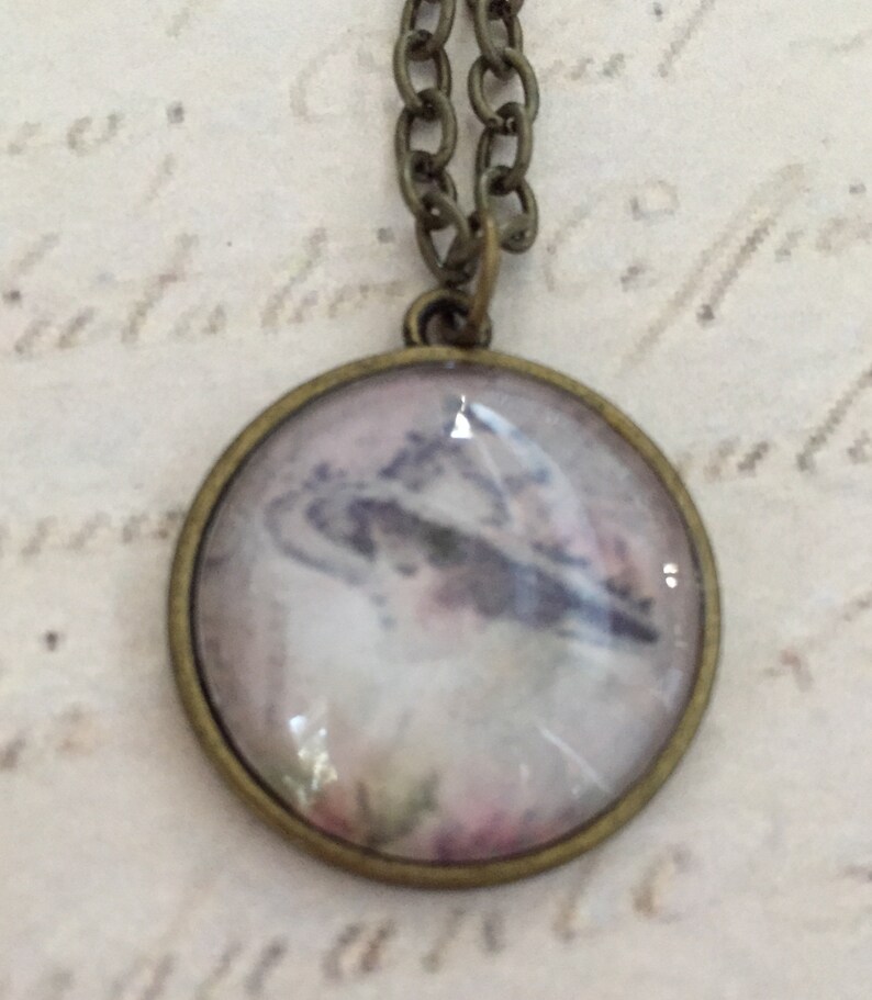 Vintage Style Glass Dome Necklaces Etsy