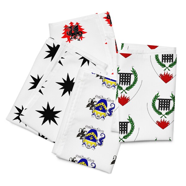 SCA Renaissance Heraldry Cloth napkin set FREE SHIPPING