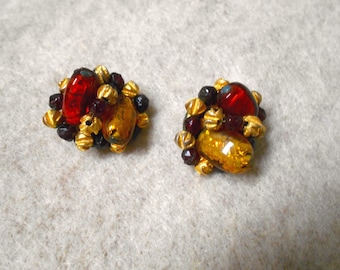 Hattie Carnegie Signed Vintage Clip-on Earrings