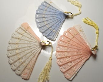 Vintage Miniature Collectible Party Favor Doll Fans