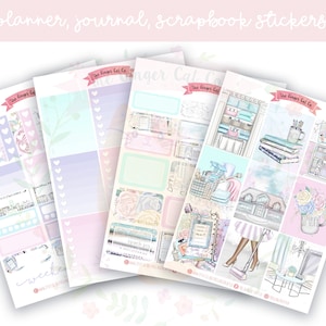 A la carte Clean Home Planner Sticker Kit, Vertical Planner, Journaling, Scrapbook Stickers