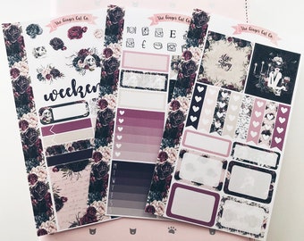 Gothic Love Story Personal Planner Sticker Kit