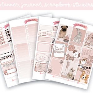 A la Carte Pet Pawty Planer-Aufkleber-Kit, vertikaler Planer, Journaling, Scrapbook-Aufkleber