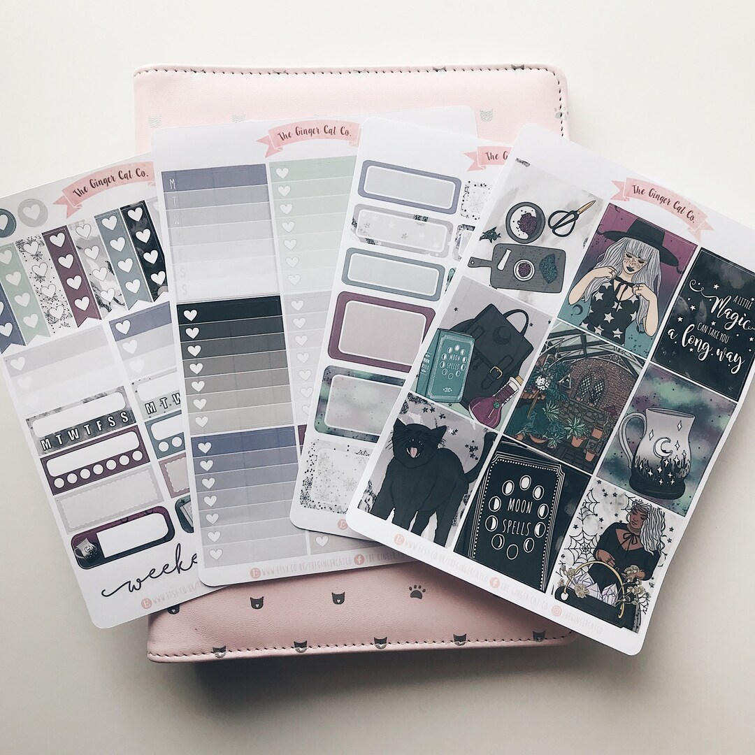 A La Carte Witchy Magic Planner Sticker Kit, Vertical Planner ...