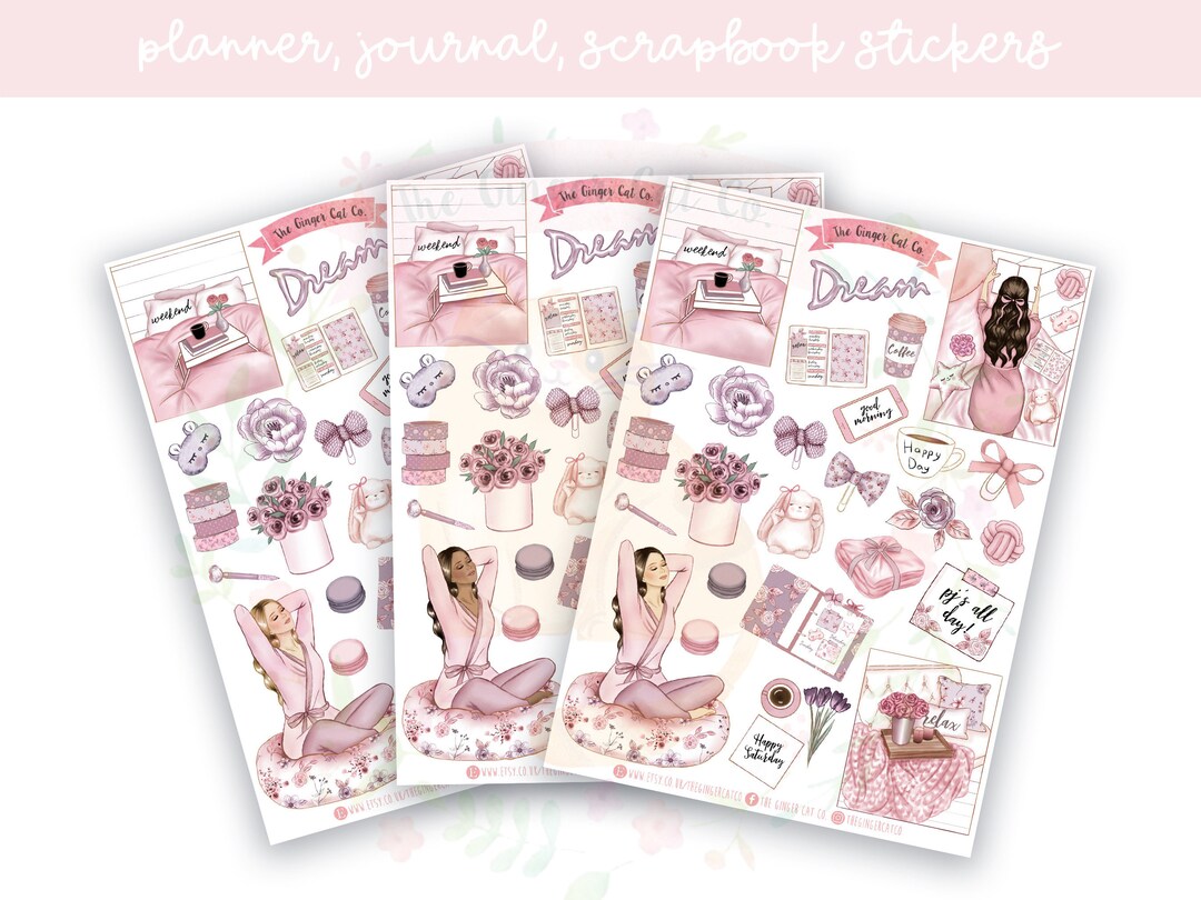 Pjs All Day Planner Sticker Sheet | Decorative Stickers | Journal ...