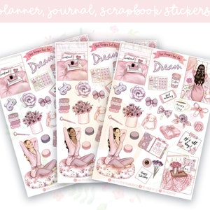 PJs All Day Planner Sticker Sheet | decorative stickers | journal stickers | scrapbooking