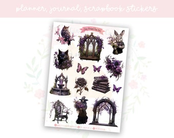 Gothic Spring Set 2 Planner, Journaling, Scrapbook Stickers