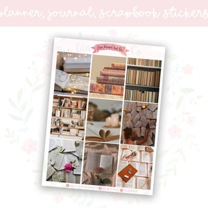 Books Photo Full Boxes Planner, Journaling, Scrapbook Stickers