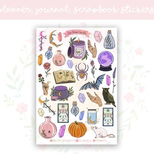 Mystical Planner Sticker Sheet | decorative stickers | journal stickers | scrapbooking