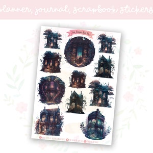 Dark Bibliothek Set 3 Dekoratives Journal, Scrapbook, Planner Sticker
