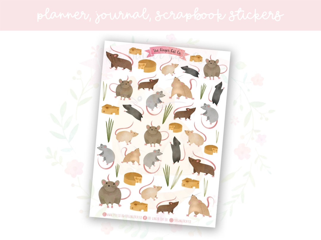 Range Rats Sticker Cute Rats Planner Sticker Sheet | Decorative Stickers | Journal ...