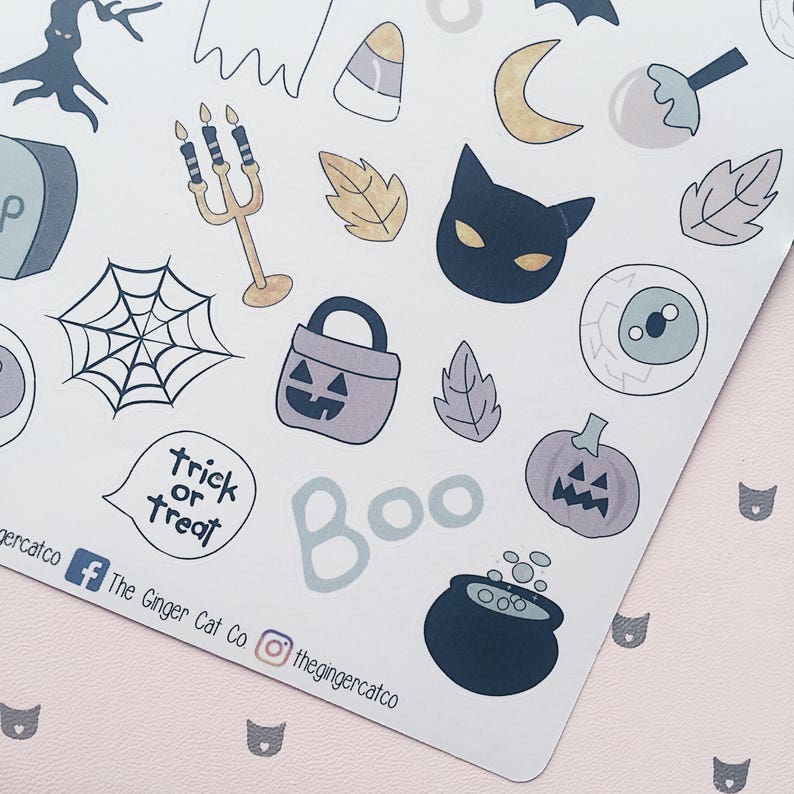 Pastel Halloween Planner Stickers image 4