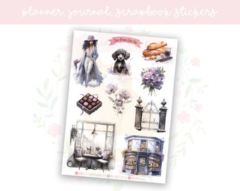 Rainy Paris Planner Sticker Sheet Set 2 | decorative stickers | journal stickers | scrapbooking