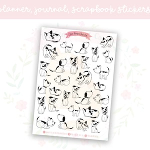 Colour In Dog Planner Sticker Sheet | decorative stickers | journal stickers | scrapbooking
