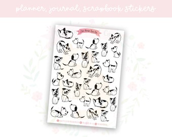 Colour In Dog Planner Sticker Sheet | decorative stickers | journal stickers | scrapbooking