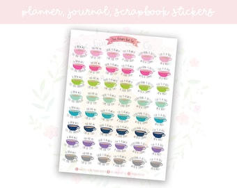 Rainbow Tea Lover Quote Planner Sticker Sheet | decorative stickers | journal stickers | scrapbooking
