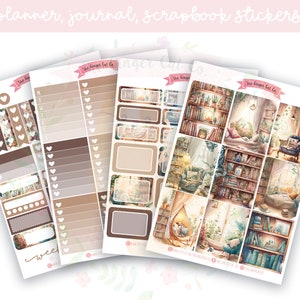 A la carte Reading Nook Planner Sticker Kit, Vertical Planner, Journaling, Scrapbook Stickers