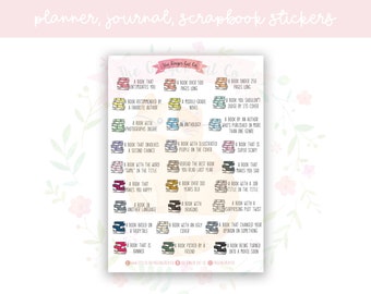 Book Reading Challenge Set 5 Decorative Planner, Journaling, Scrapbook Stickers