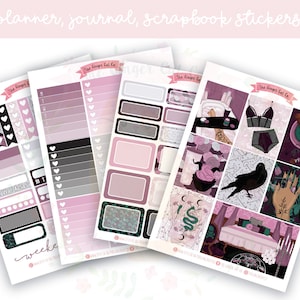A la carte Witchy Self Care Planner Sticker Kit, Vertical Planner, Journaling, Scrapbook Stickers