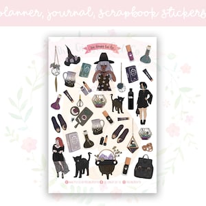 Witchy Magic Planner Sticker Sheet | decorative stickers | journal stickers | scrapbooking