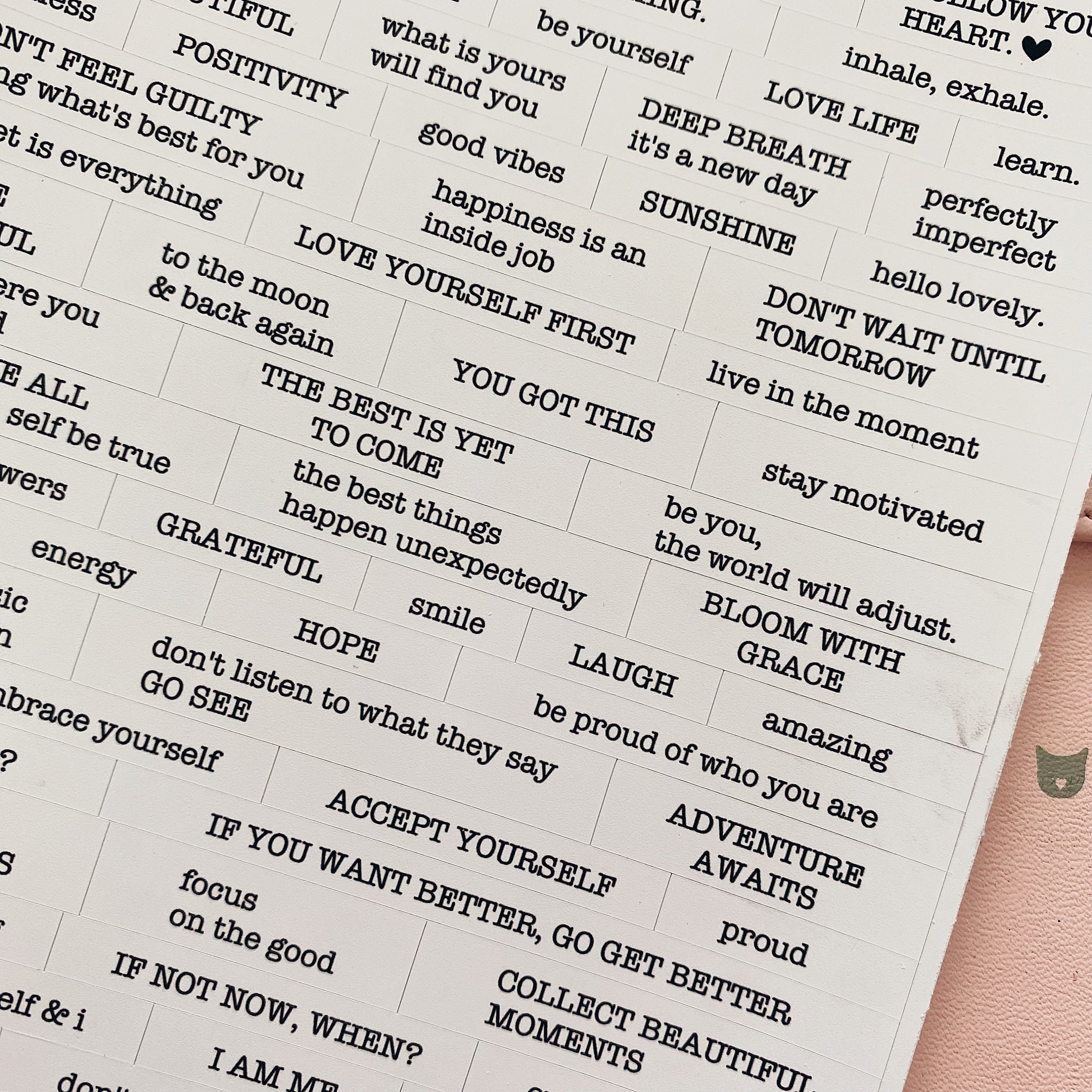 Making Labels Quotes White Label Inspirational Quotes Planner Sticker Sheet | Decorative ...