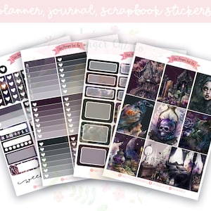 A la carte Dark Witch Planner Sticker Kit, Vertical Planner, Journaling, Scrapbook Stickers